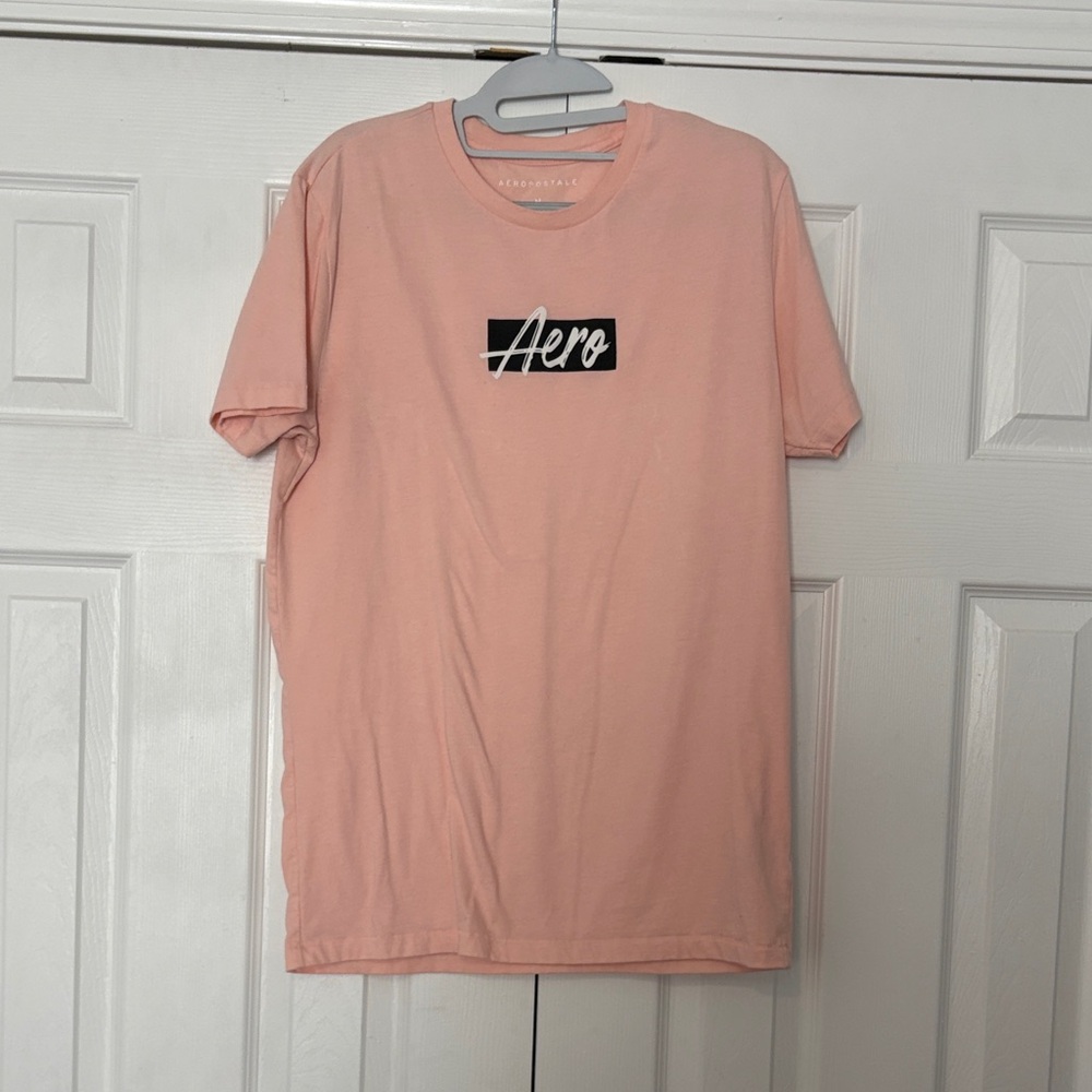 Aeropostale Pink Logo Crew Tee